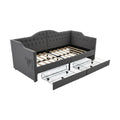 **Canapé-lit avec tiroirs de rangement et structure en bois**